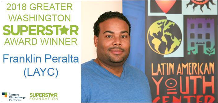 Franklin Peralta, Promotor at Latin American Youth Center, is the Winner of the First Greater Washington Superstar Award and the National Veronica Award